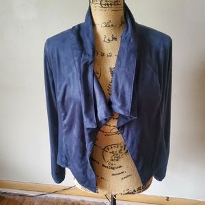 Romeo & Juliet Couture Blue Suede Cardigan Large